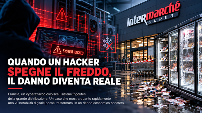 Cyber Risk aziende: attacco informatico ai supermercati in Francia
